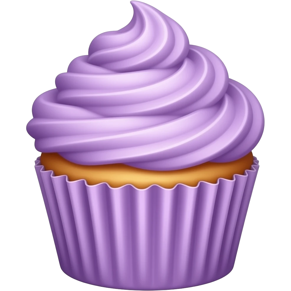 Purple Ribboned Purple cupcake emoji