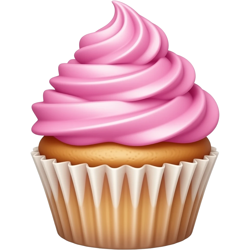 Cupcake with pink icing emoji