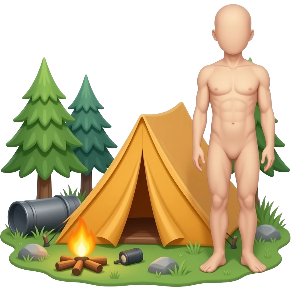 Nude camping emoji