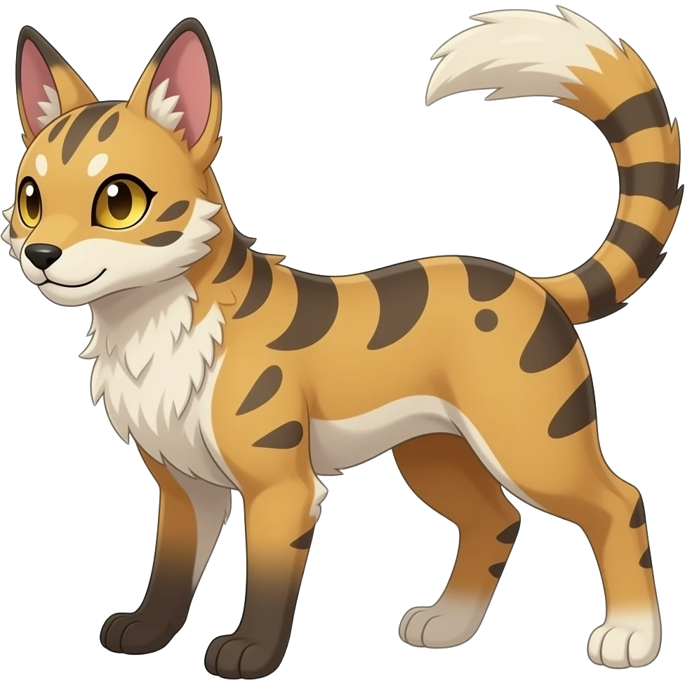 Digitigrade quadrupedal Randomly marked randomly colored Absol-Furret-Purrloin-Noibat-Liepard-Sprigatito-Litten-hybrid emoji