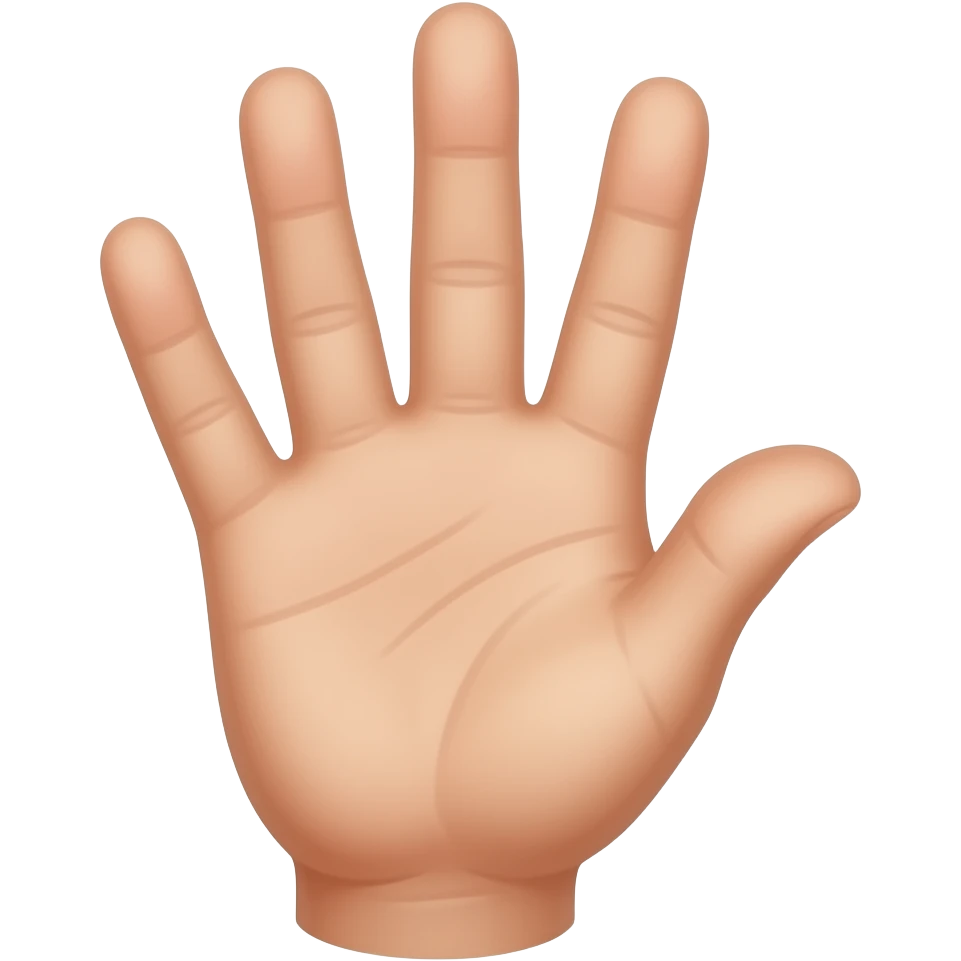 thumb index and middle finger up emoji
