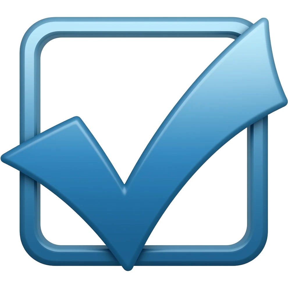 синяя галочка emoji