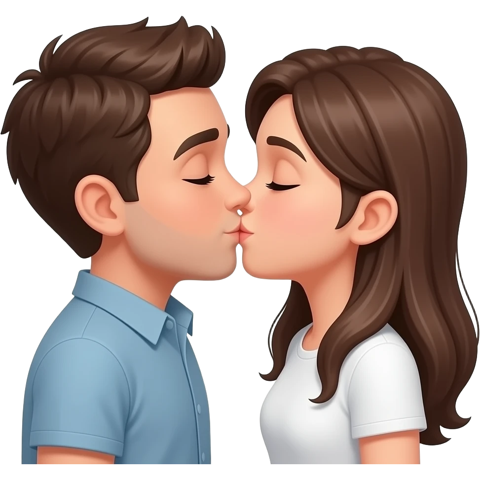 can you make the two people i just generated kiss emoji