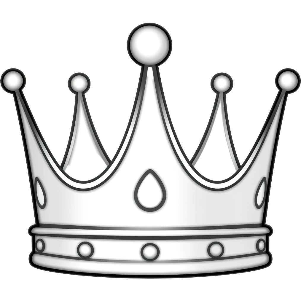 Crown line art emoji