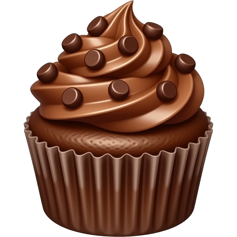 Cupcake chocolate emoji