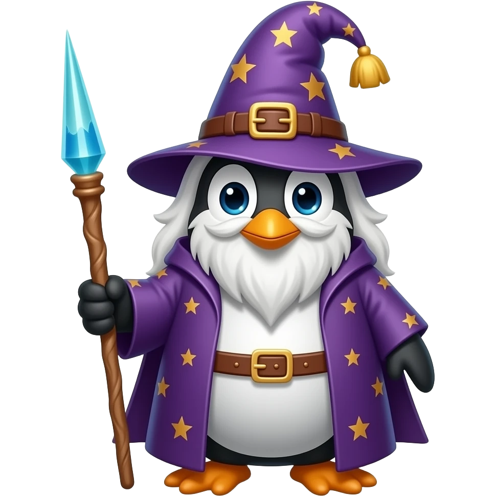 Penguin Wizard emoji