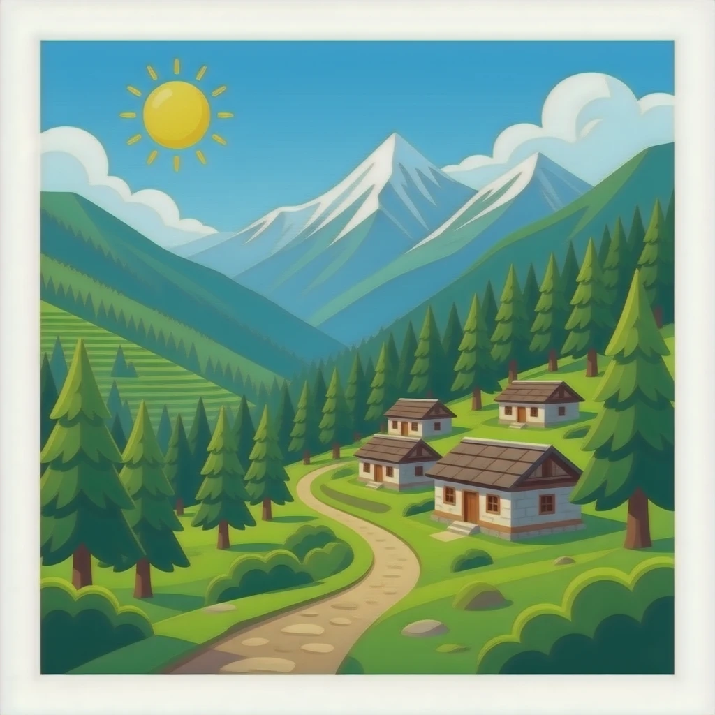 trek in lush forests and villages in Ghorepani emoji