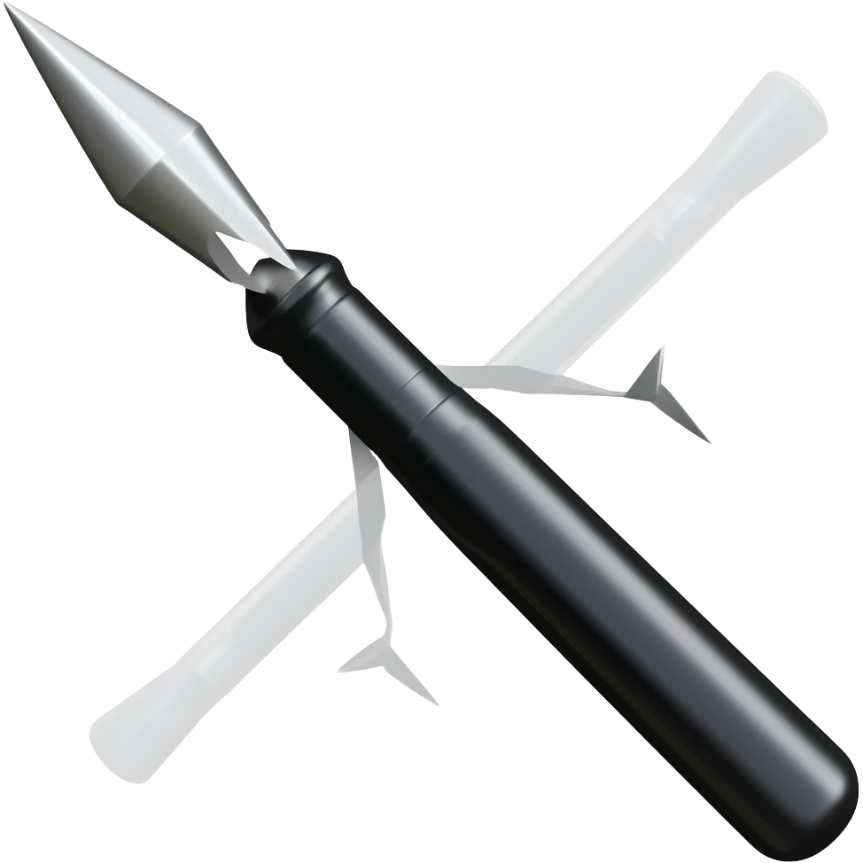 A large bazooka harpoon emoji