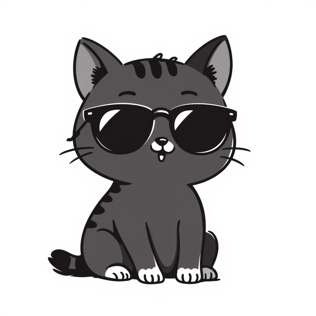 A cat wearing sunglasses emoji