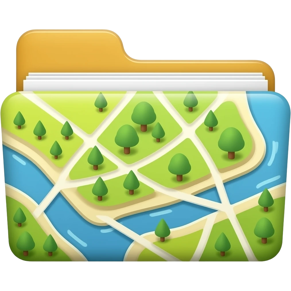 colourful map folder emoji