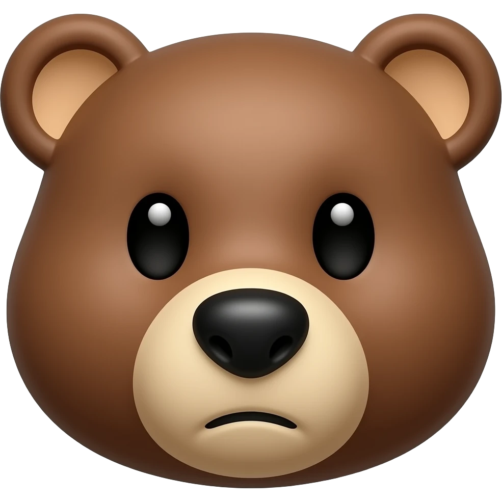 Bear face emoji