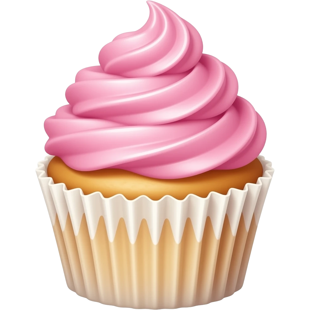 Cupcake with pink icing emoji