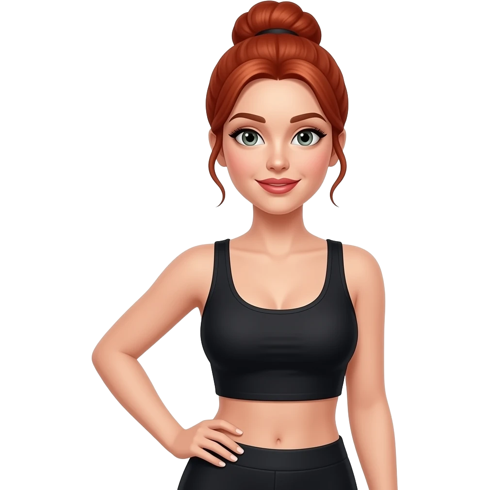 Sexy redhead with her hair up emoji