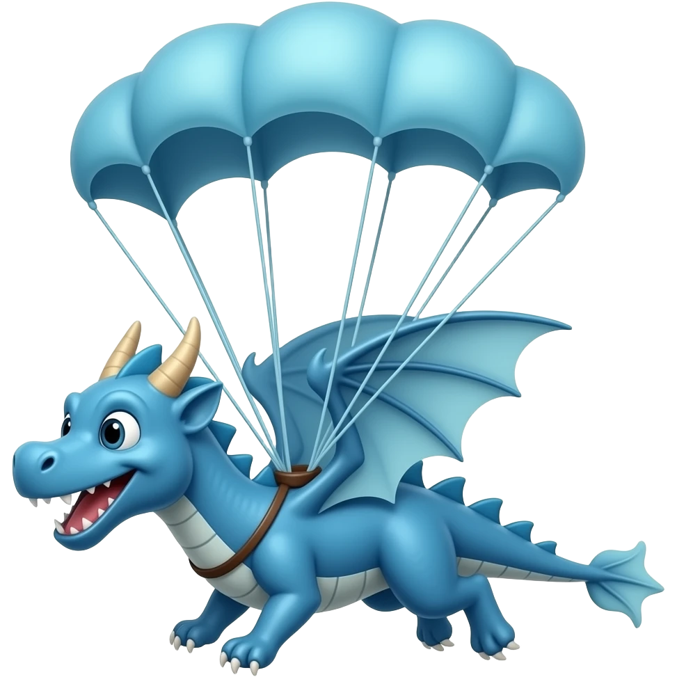 Blue dragon Parachuting emoji