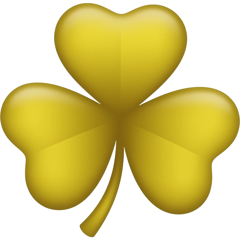 trebol de 5 hojas podes volverlo amarillo tipo dorado oscuro emoji