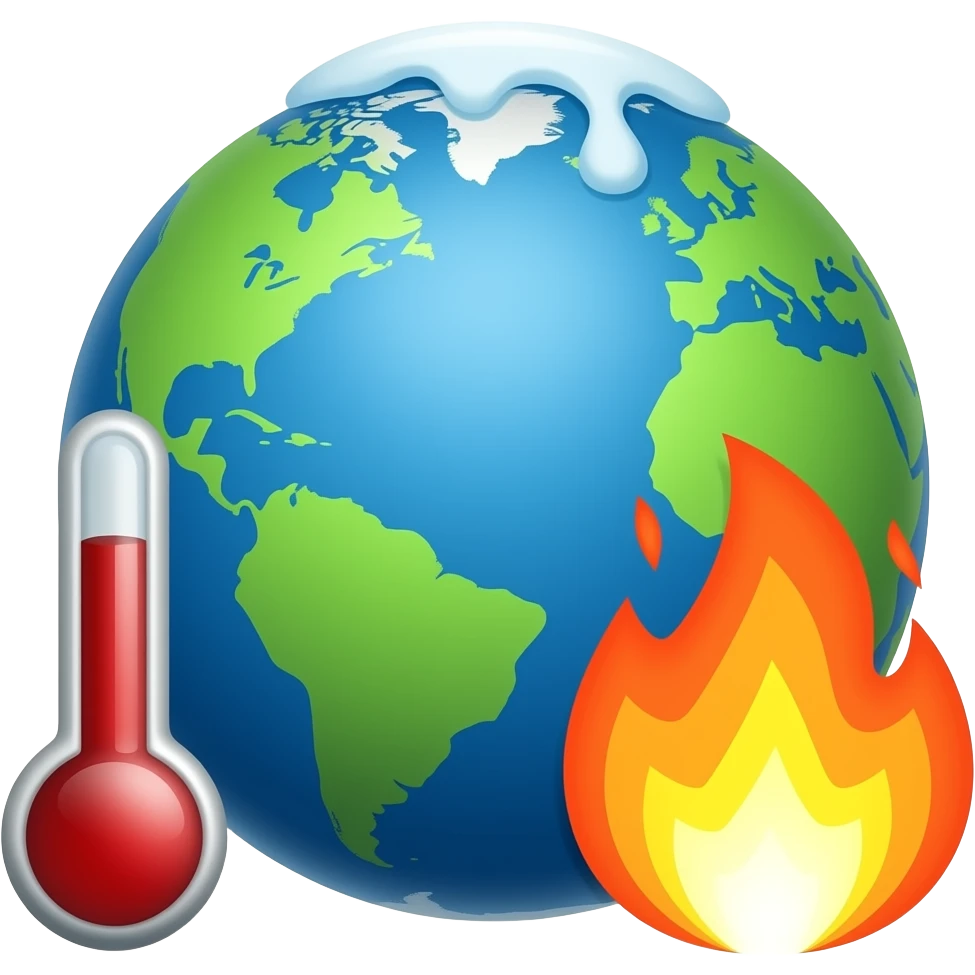 genera emoji de CAMBIO CLIMATICO Y CALENTAMIENTO GLOBAL emoji