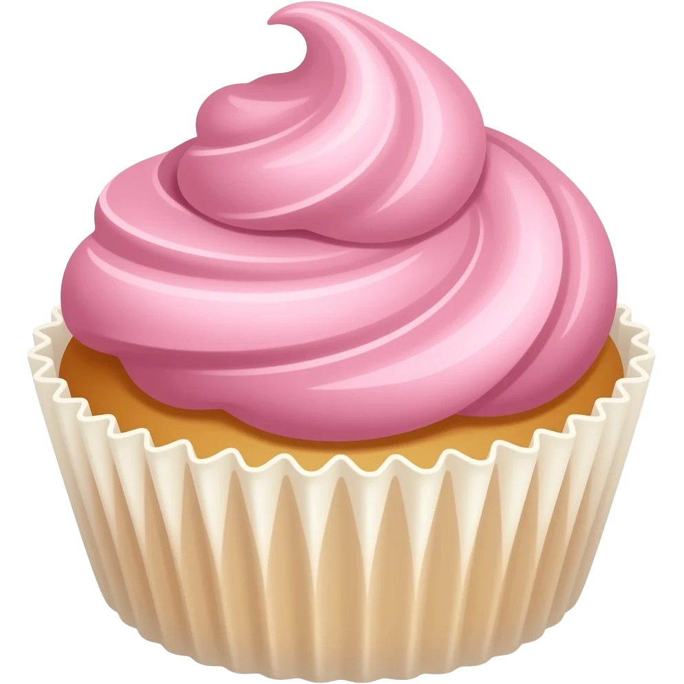 Cupcake with pink icing emoji