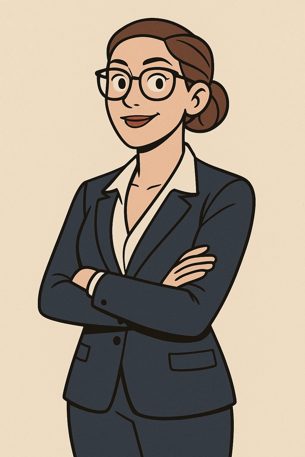 business owner, professional, confident, modern style, clean and sharp illustration emoji