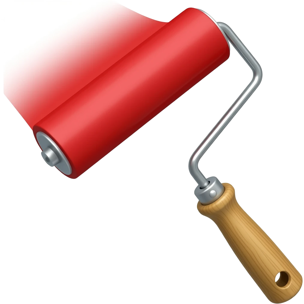 paint roller red emoji