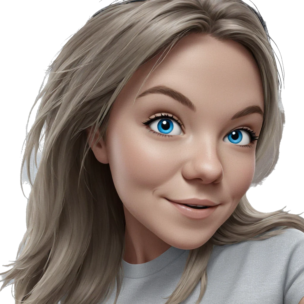 smiling girl with blue eyes emoji