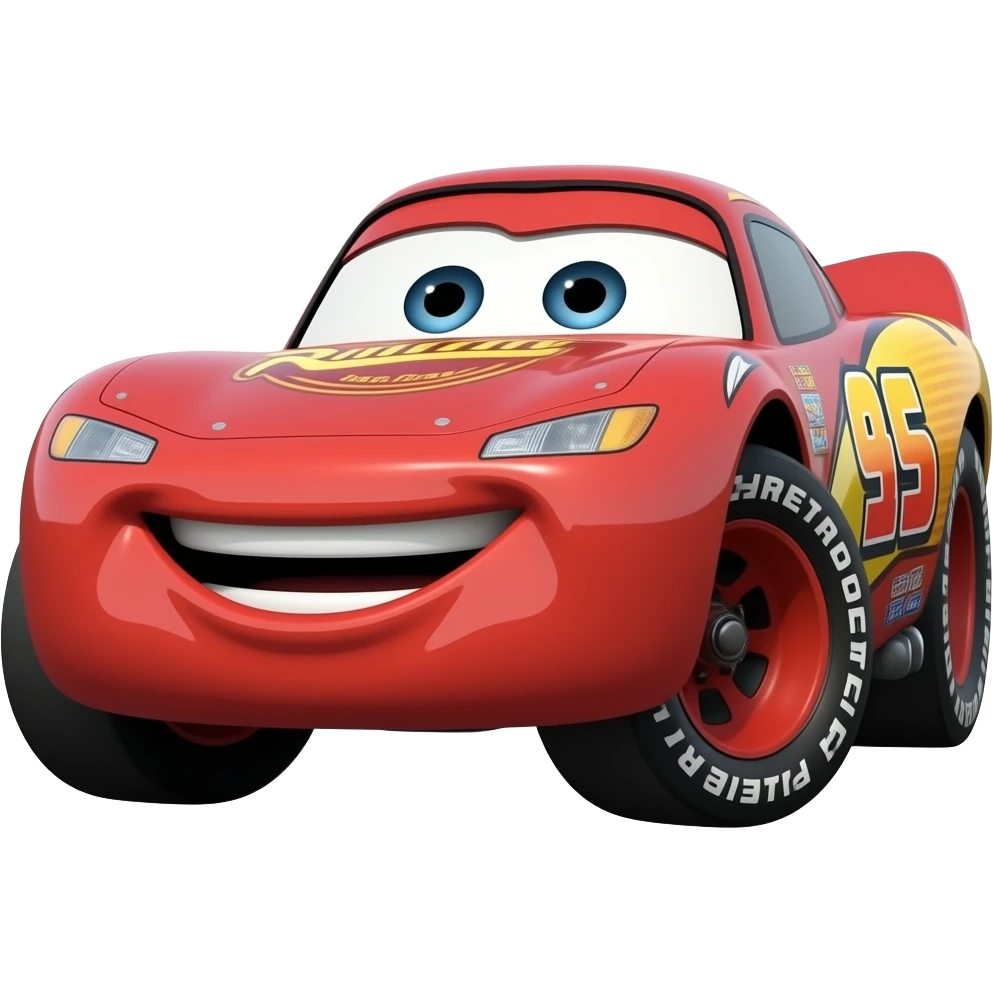 Lightening McQueen saying ka chow! emoji