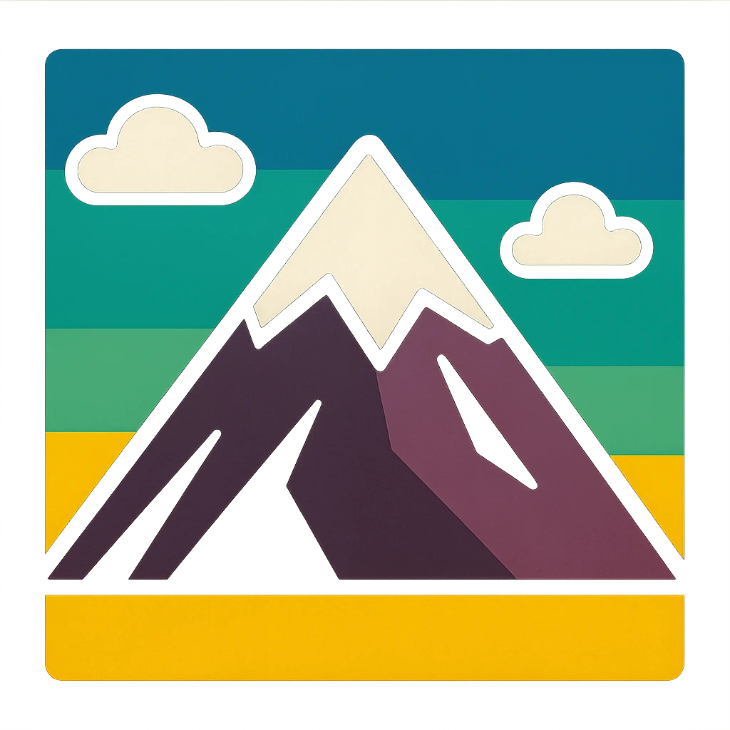 little alchemy style icon
subject: mountain
border: medium-black emoji