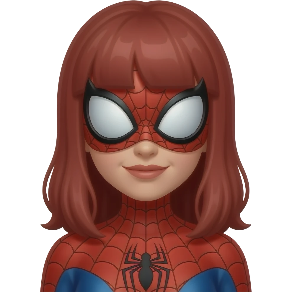 Spider woman is  red spider emoji