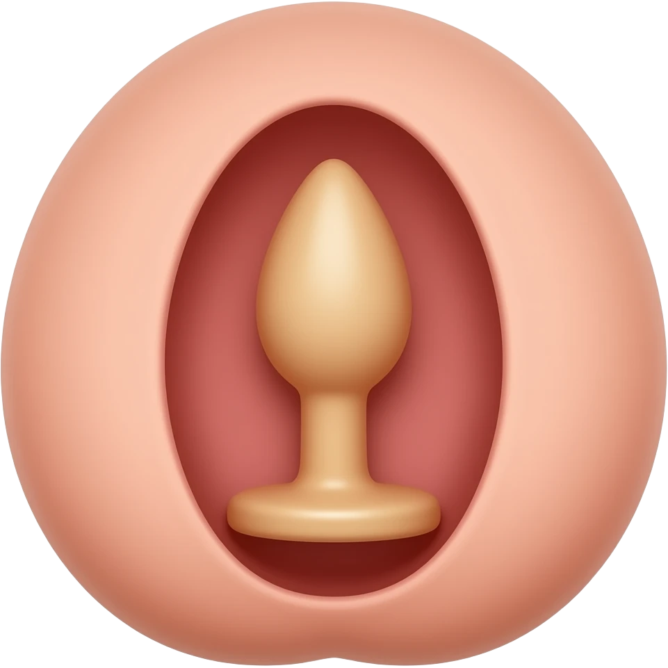 Butt plug inside a rectum emoji