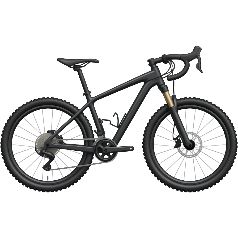 Mountain Bike cartoon black emoji