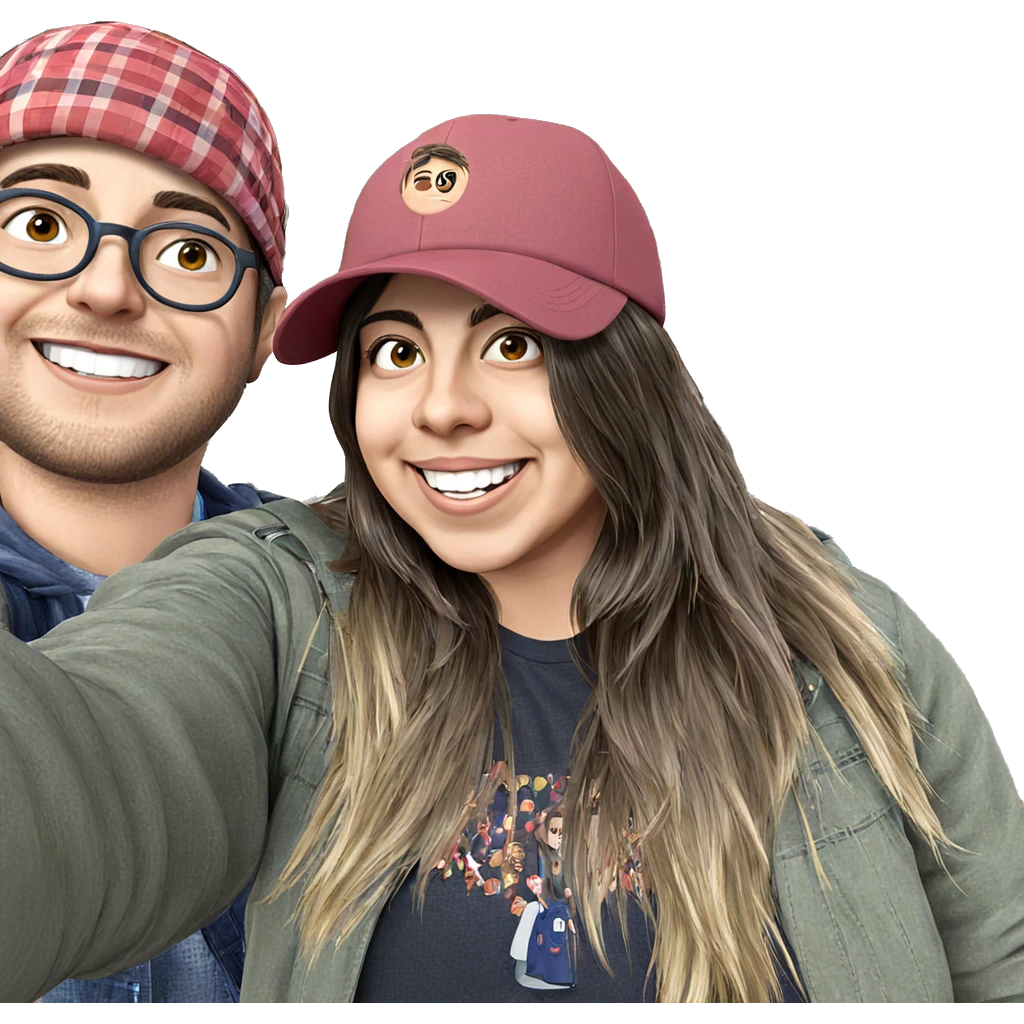 boys enjoying selfie outdoors emoji