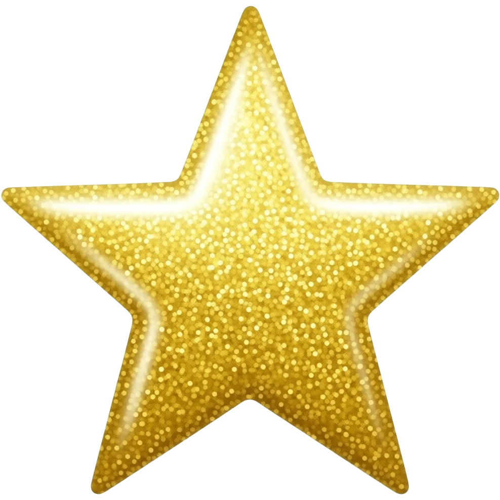 FLAT GOLD STAR GLITTER emoji