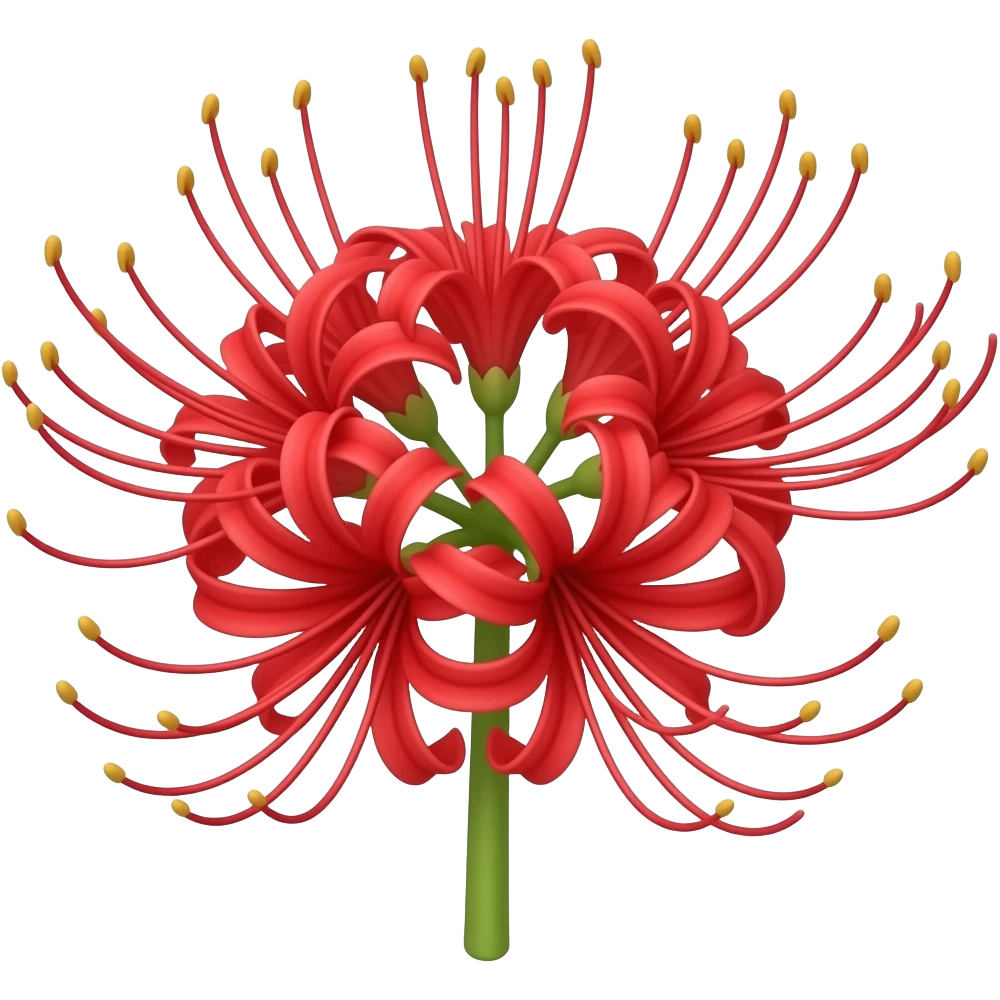 Red spider lily vibrant emoji