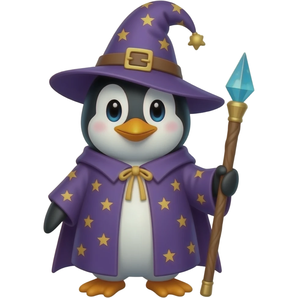 Penguin Wizard emoji