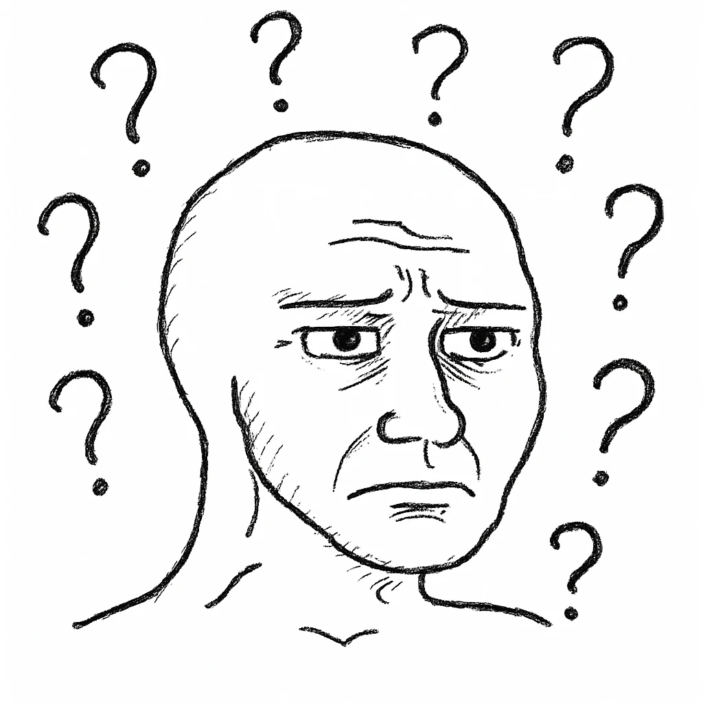 很多问号的表情 emoji