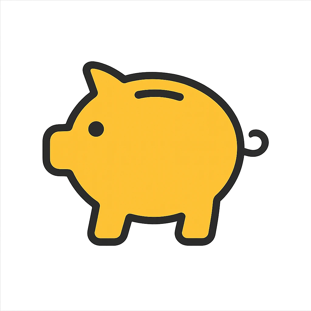 golden piggy bank emoji