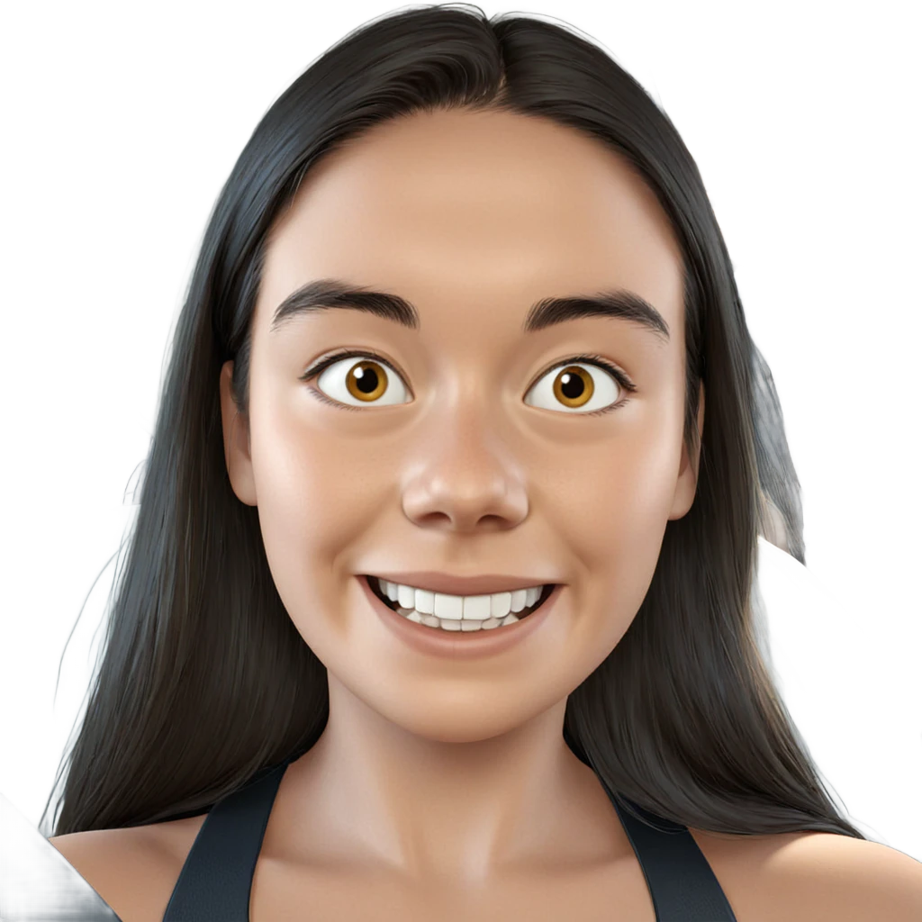 smiling girl in car interior emoji