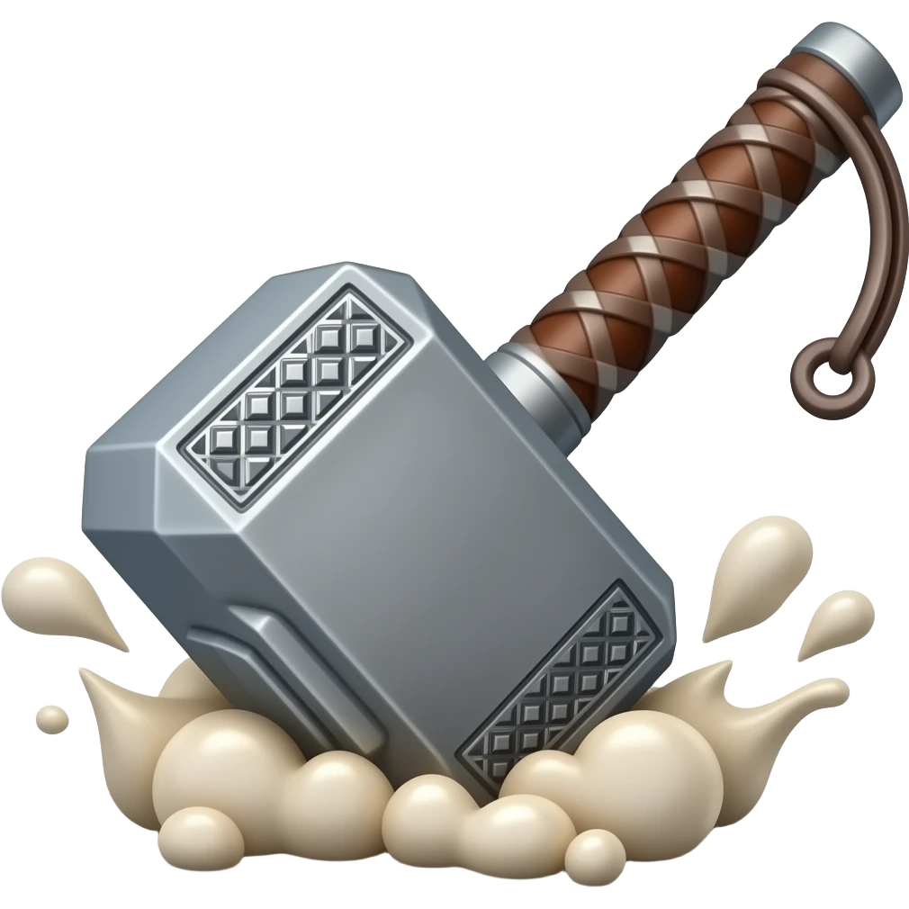 Thors Hammer slamming down emoji