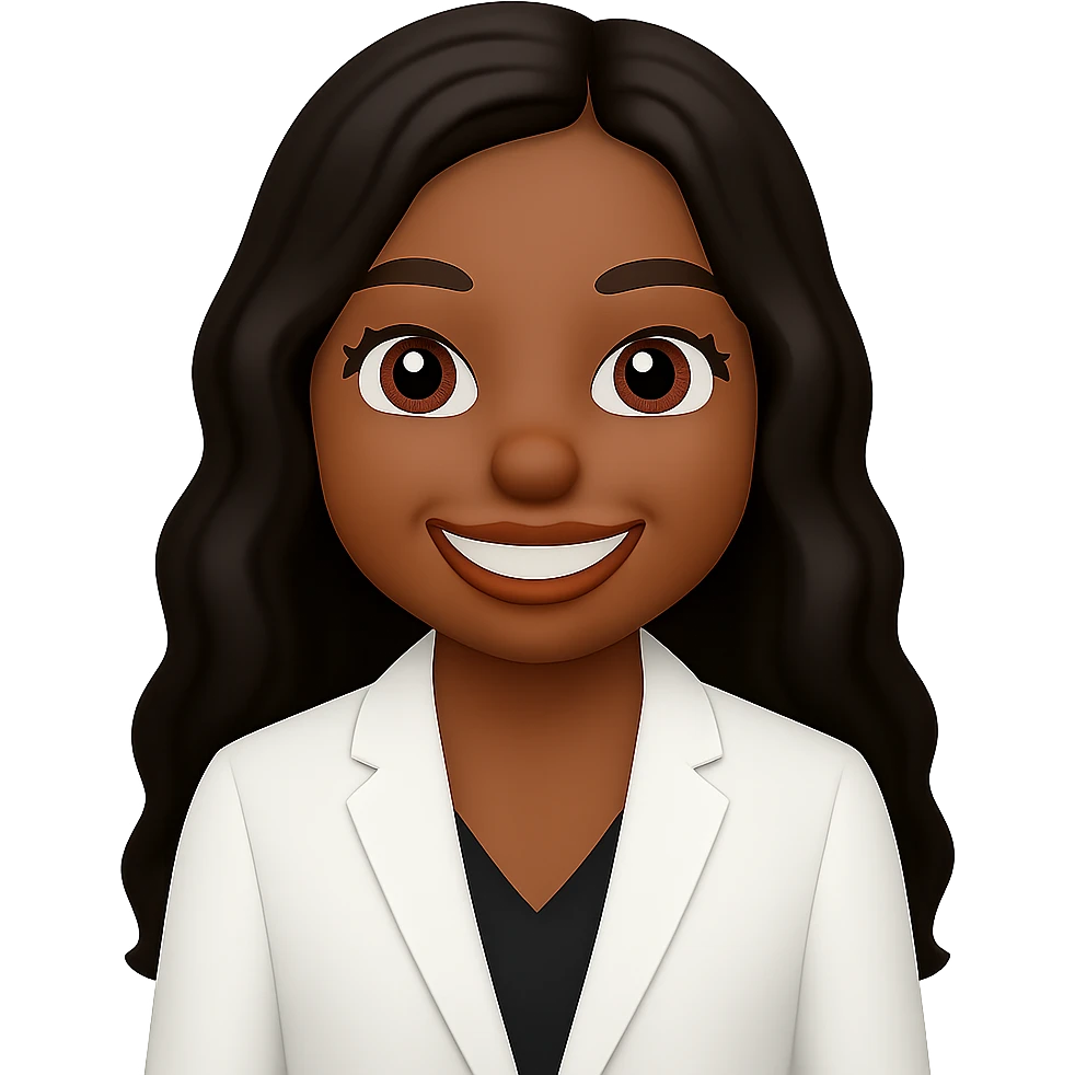 turn the second man in emoji style of the 1st image, match the facial features and match dressing style of the 2nd image, she is wearing white suit emoji