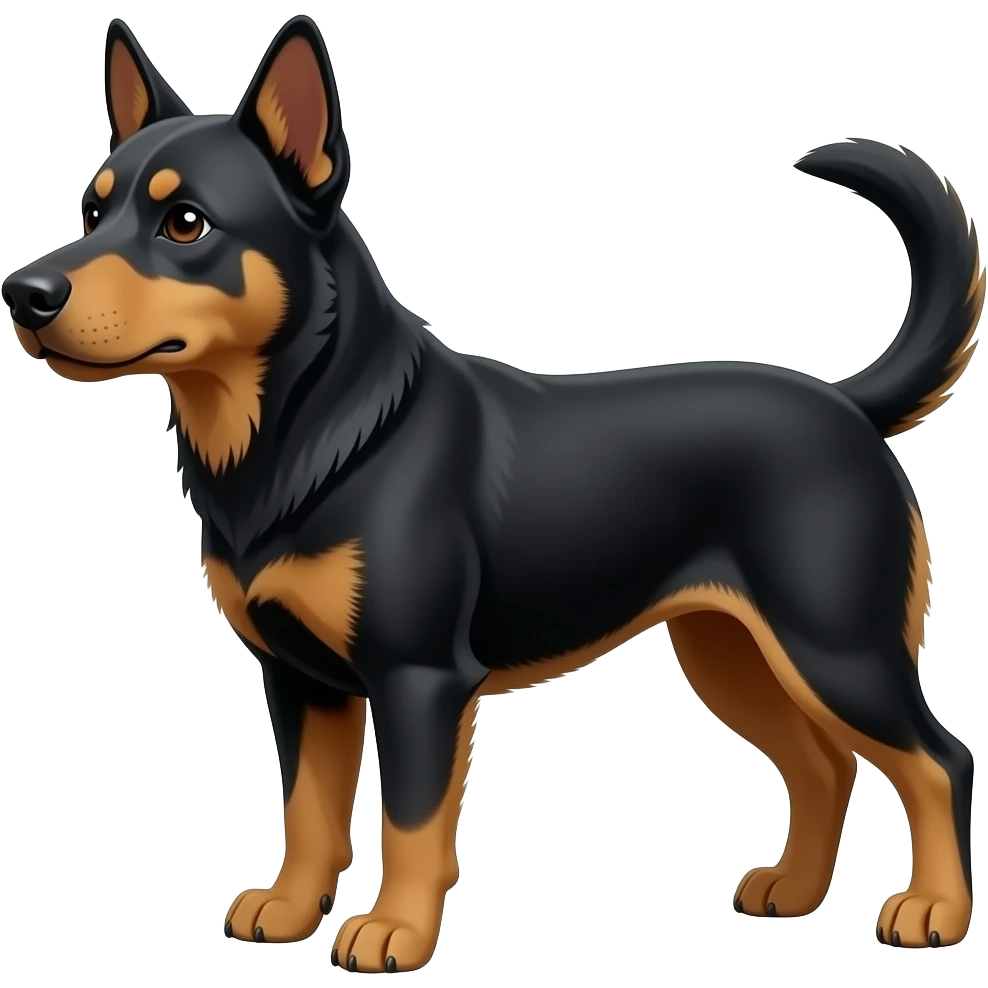 black and lightbrown dog emoji