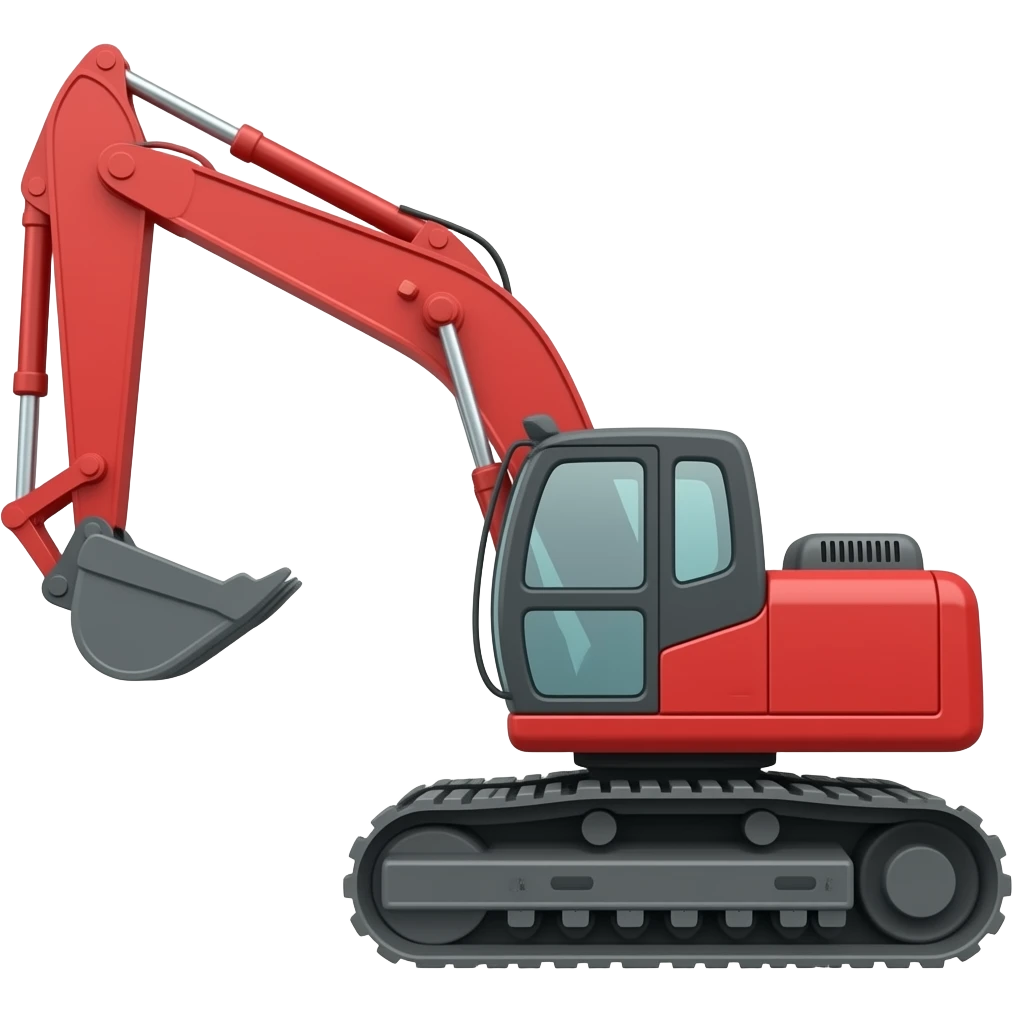 grey and red digger emoji