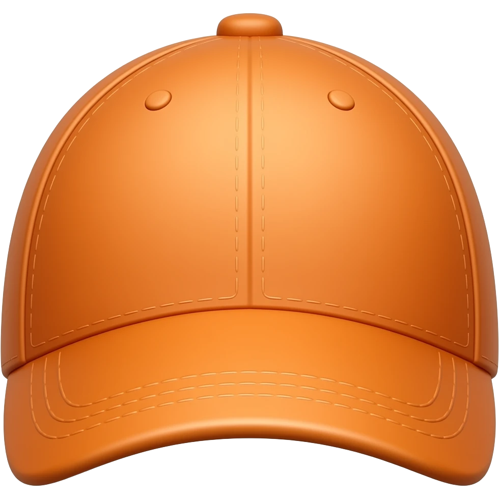 Orange color cap emoji