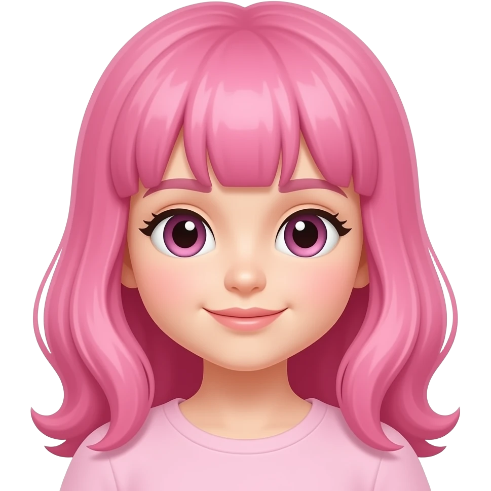 Cute pink people girl emoji