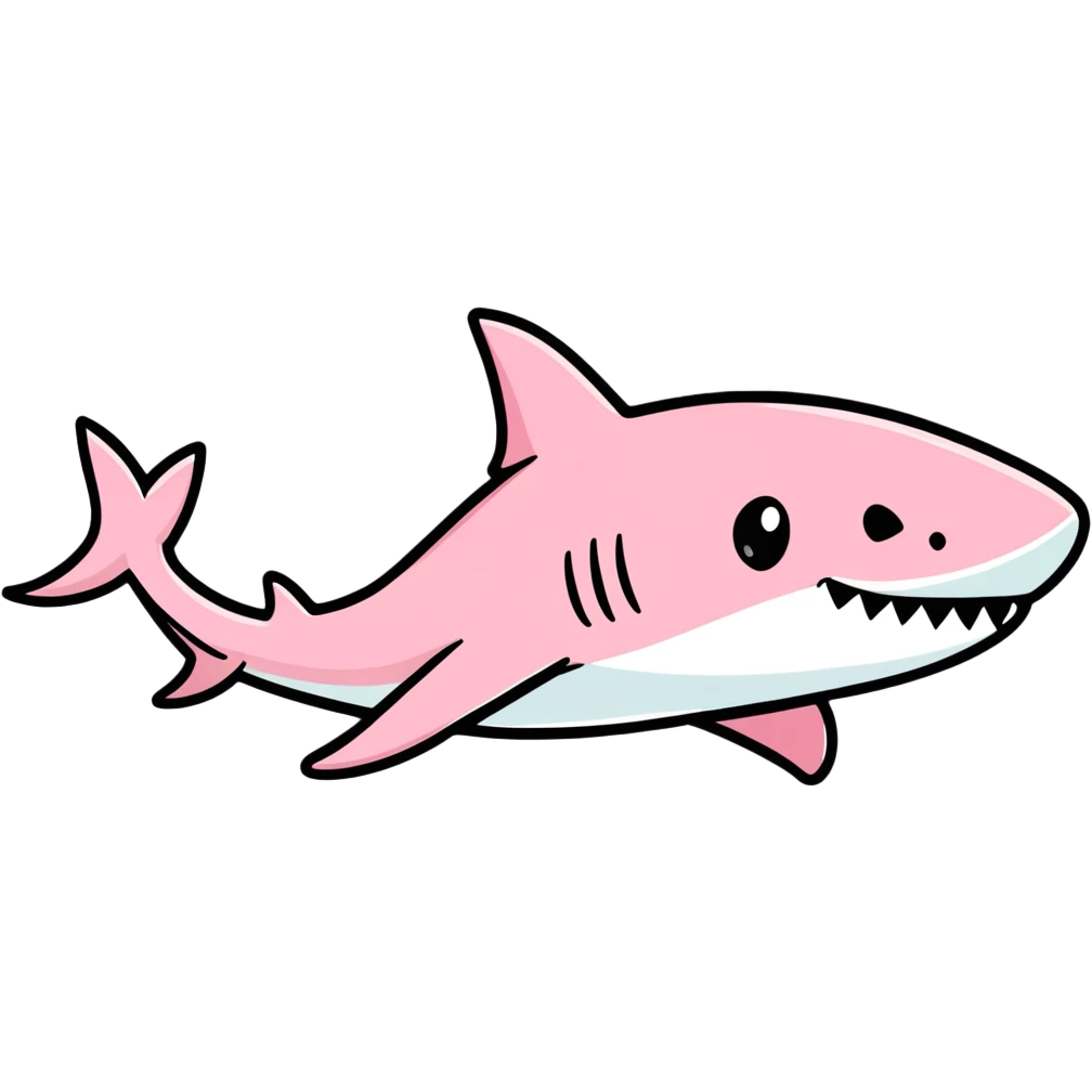 Pink shark  emoji