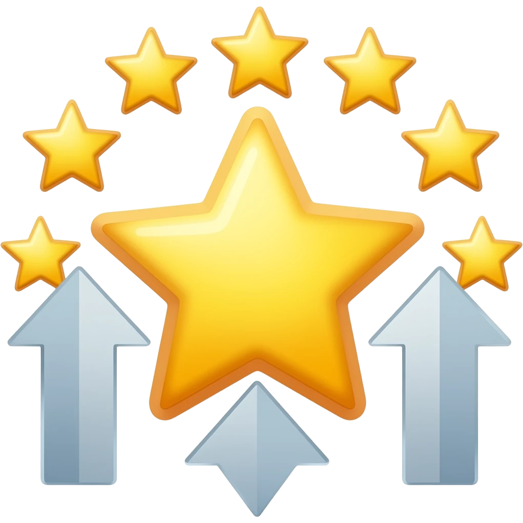 12 stars and three arrows per emoji