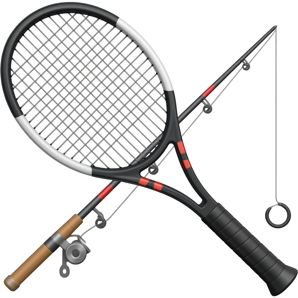 tennis racket fishing pole emoji