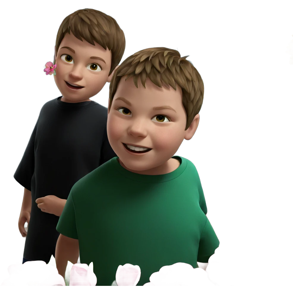 boy with flower meme emoji