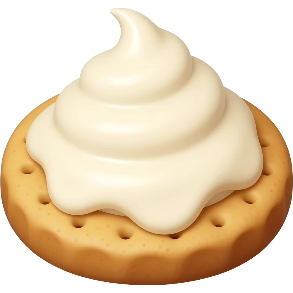 Biscuit and white gravy emoji