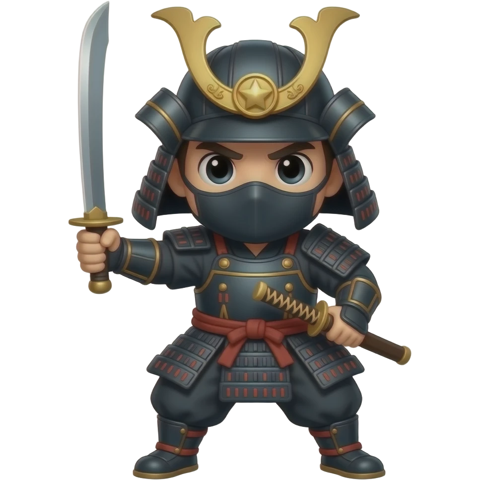 very cute ronin emoji (ready to fight) emoji