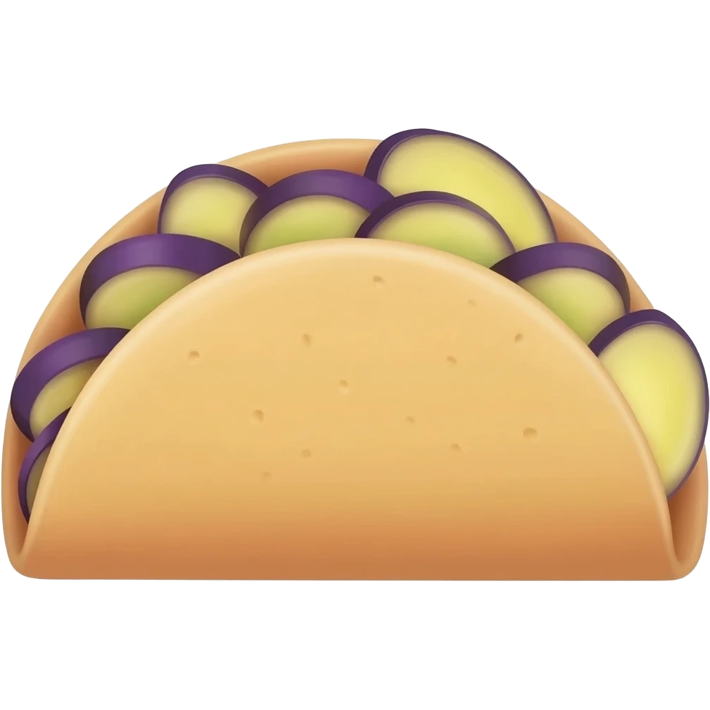Eggplant into pink taco emoji