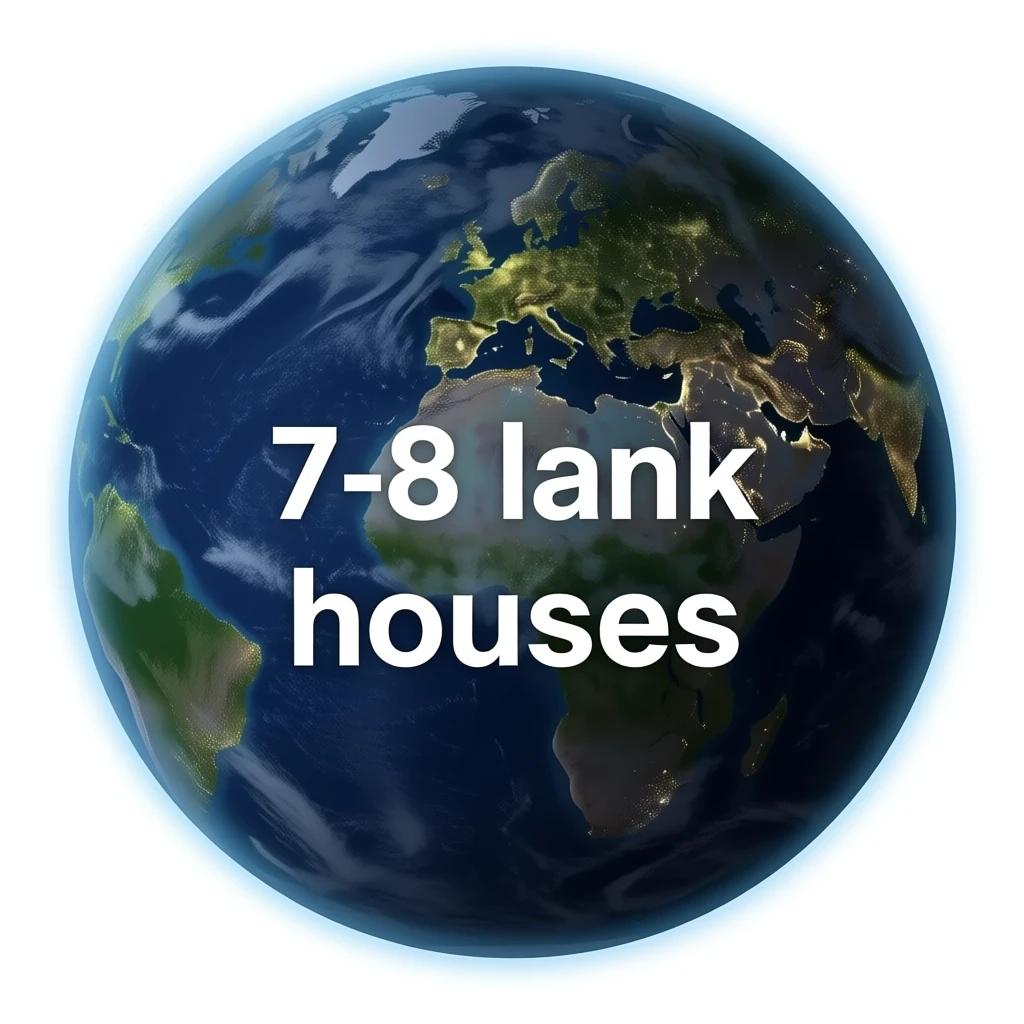 World from space with full houses lights on
a text as "7-8 lakh houses" emoji